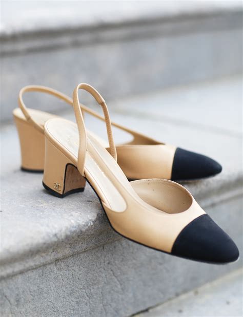 chanel classic heels|chanel slingback pumps.